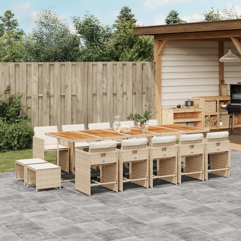 11-Delige Tuinset Met Kussens Poly Rattan