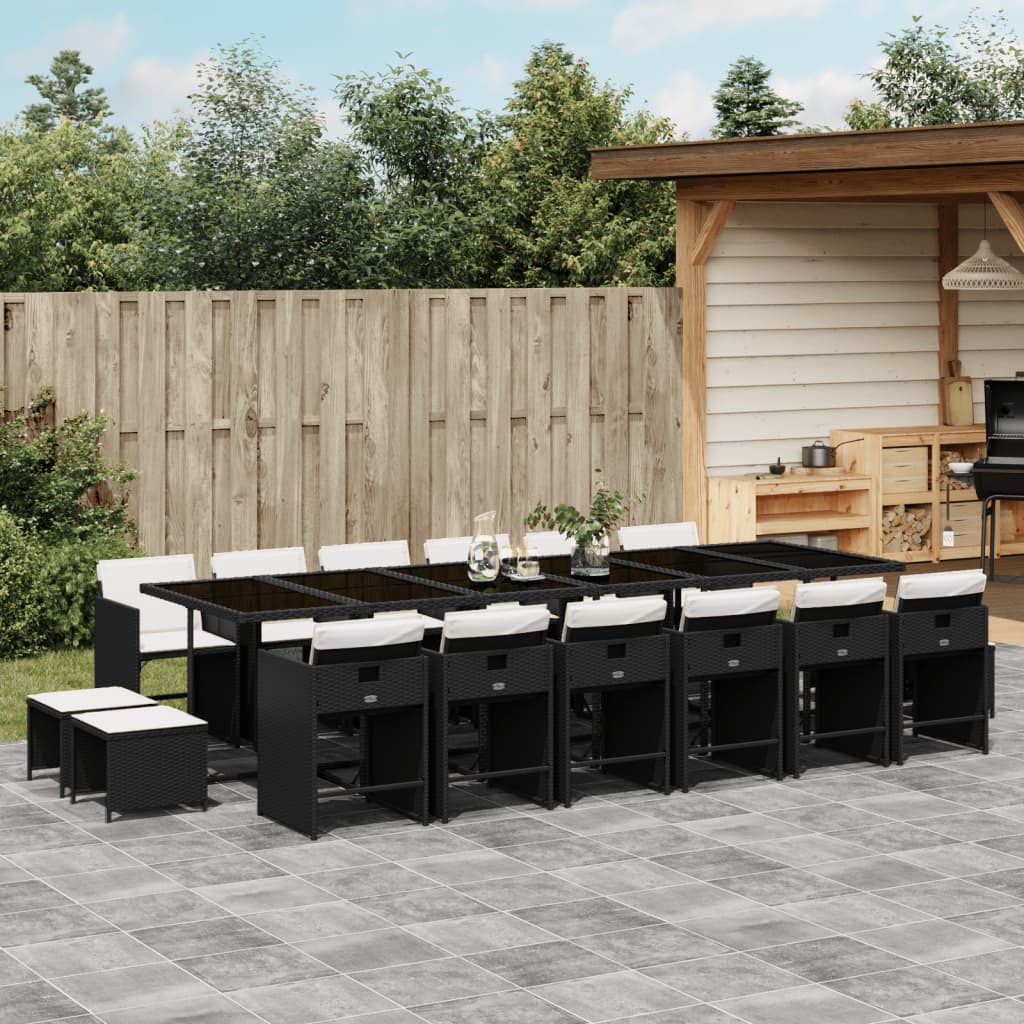 11-Delige Tuinset Met Kussens Poly Rattan