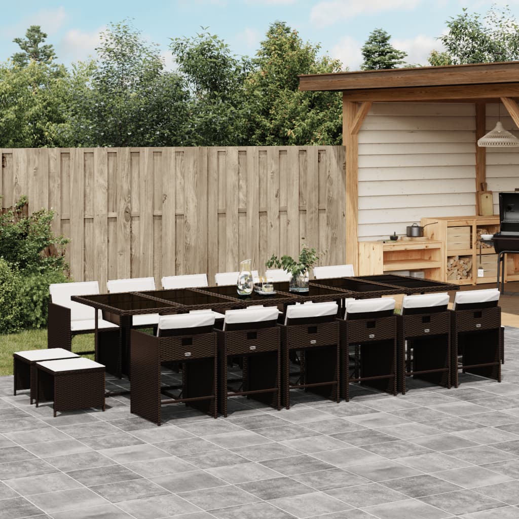 11-Delige Tuinset Met Kussens Poly Rattan