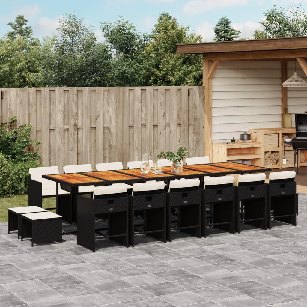11-Delige Tuinset Met Kussens Poly Rattan