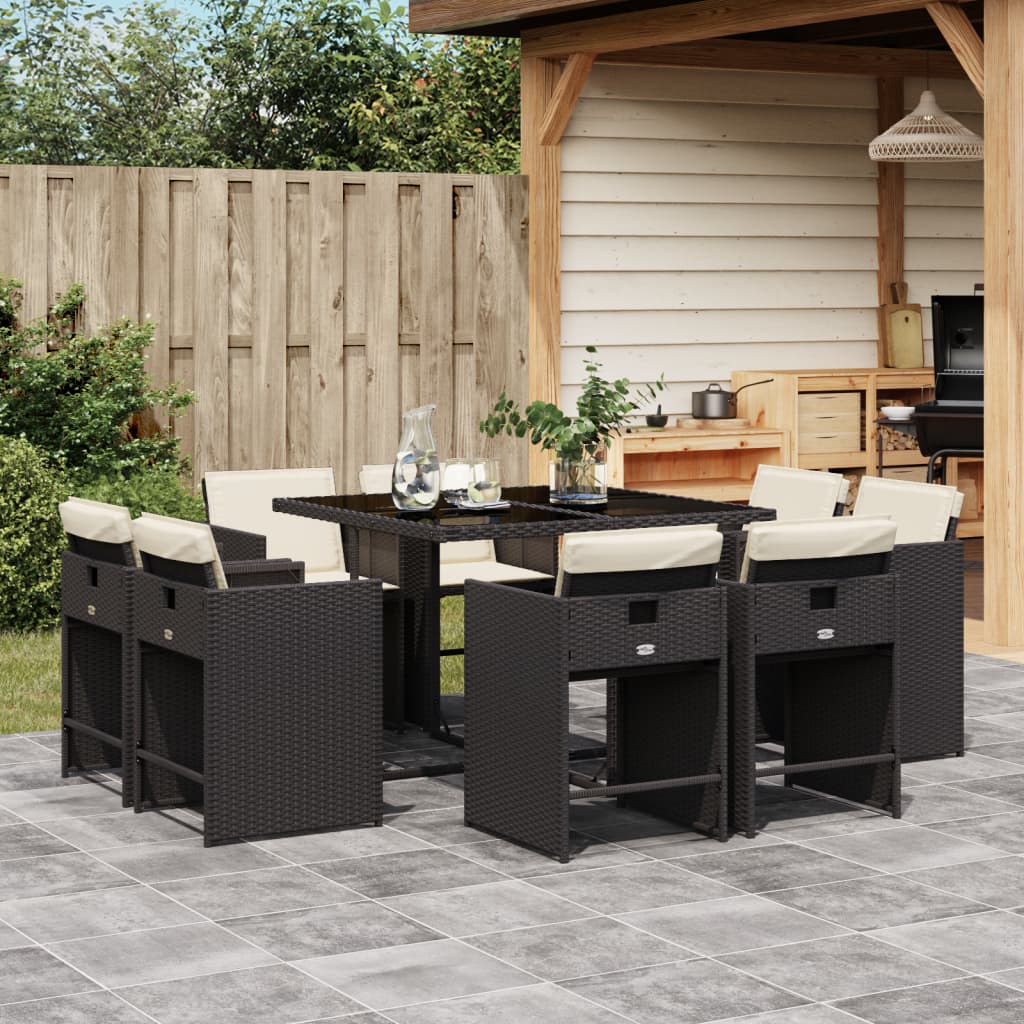 11-Delige Tuinset Met Kussens Poly Rattan