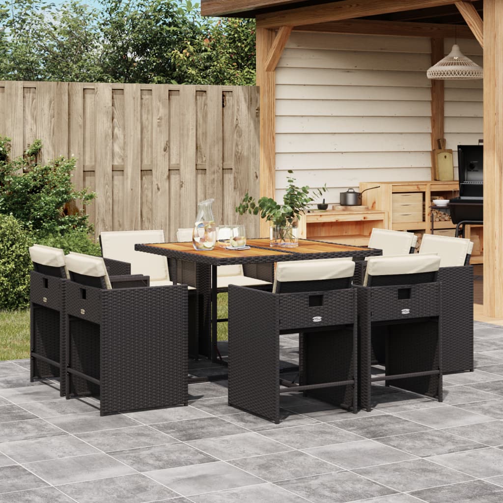 11-Delige Tuinset Met Kussens Poly Rattan