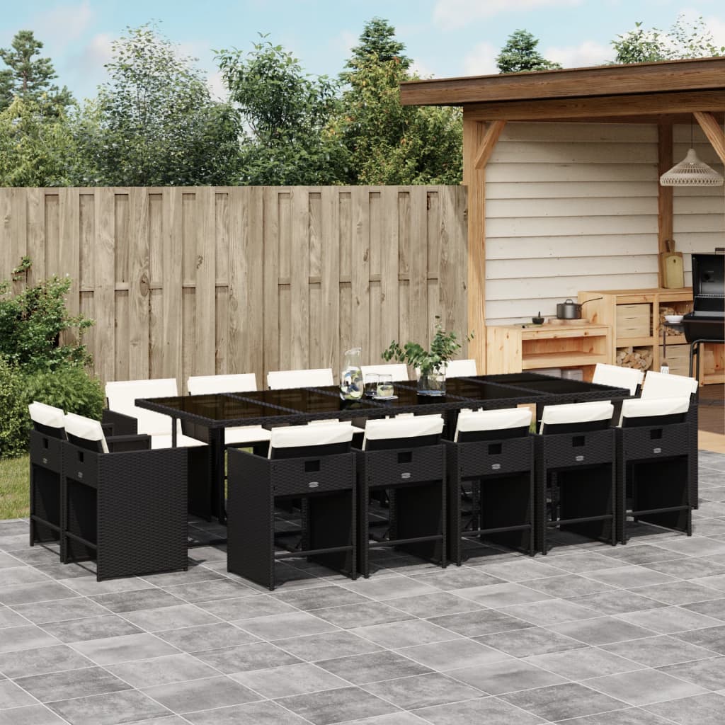 11-Delige Tuinset Met Kussens Poly Rattan