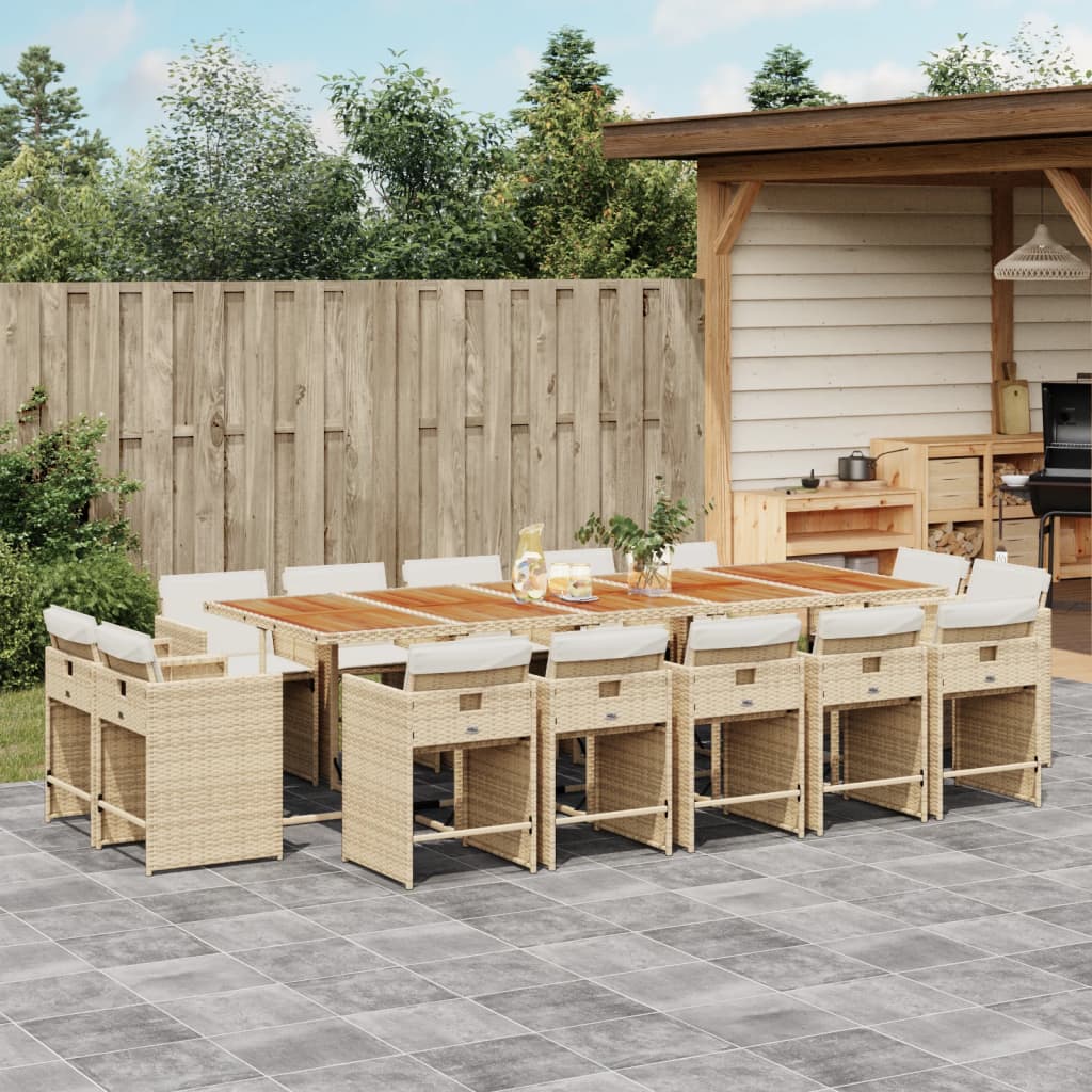 11-Delige Tuinset Met Kussens Poly Rattan