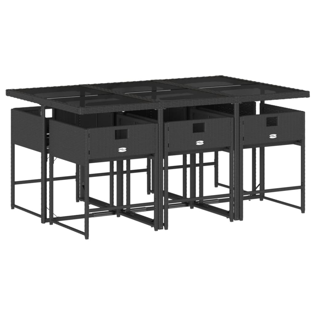 7-Delige Tuinset Met Kussens Poly Rattan