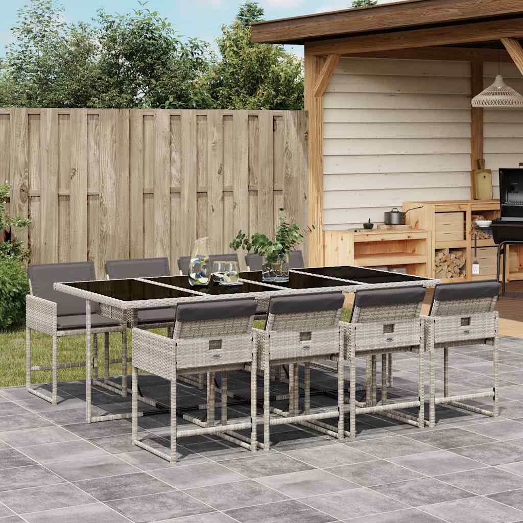 7-Delige Tuinset Met Kussens Poly Rattan