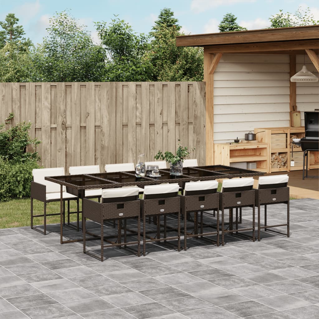7-Delige Tuinset Met Kussens Poly Rattan