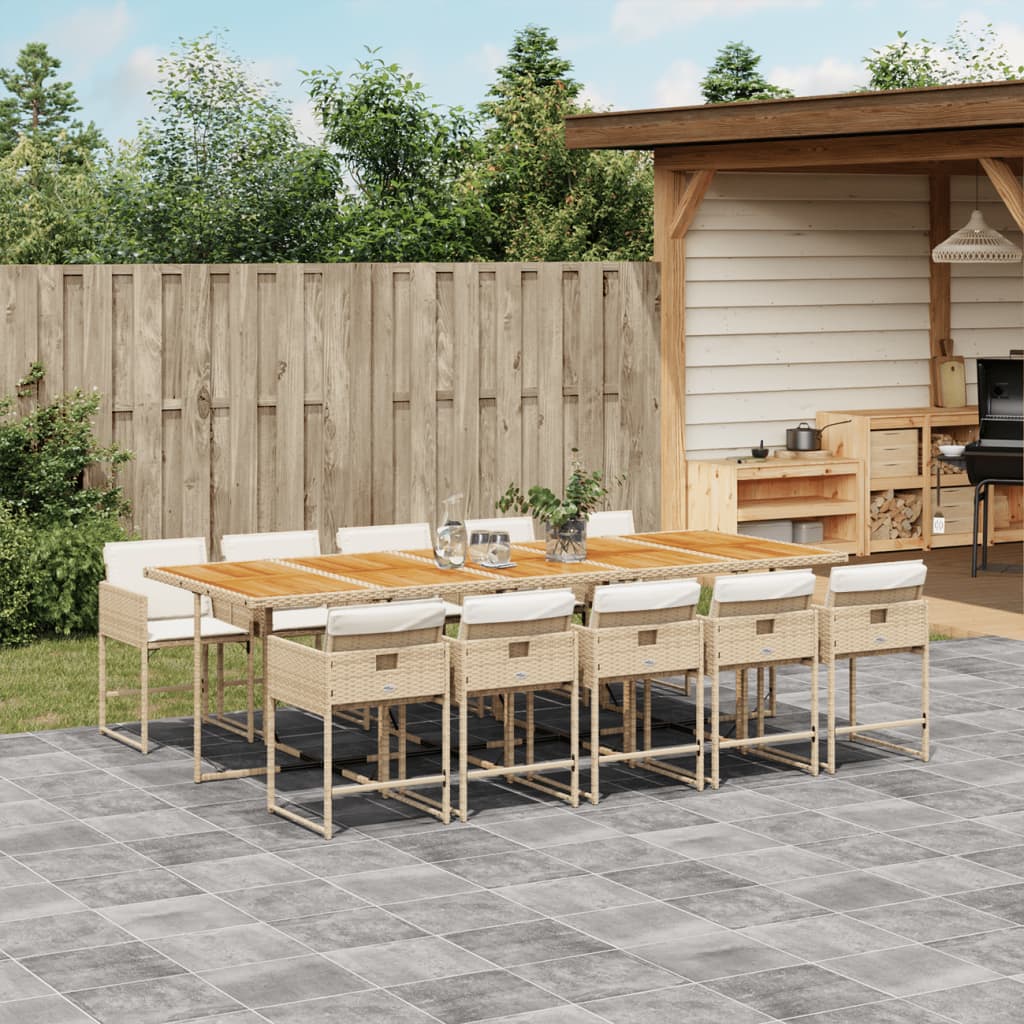 7-Delige Tuinset Met Kussens Poly Rattan