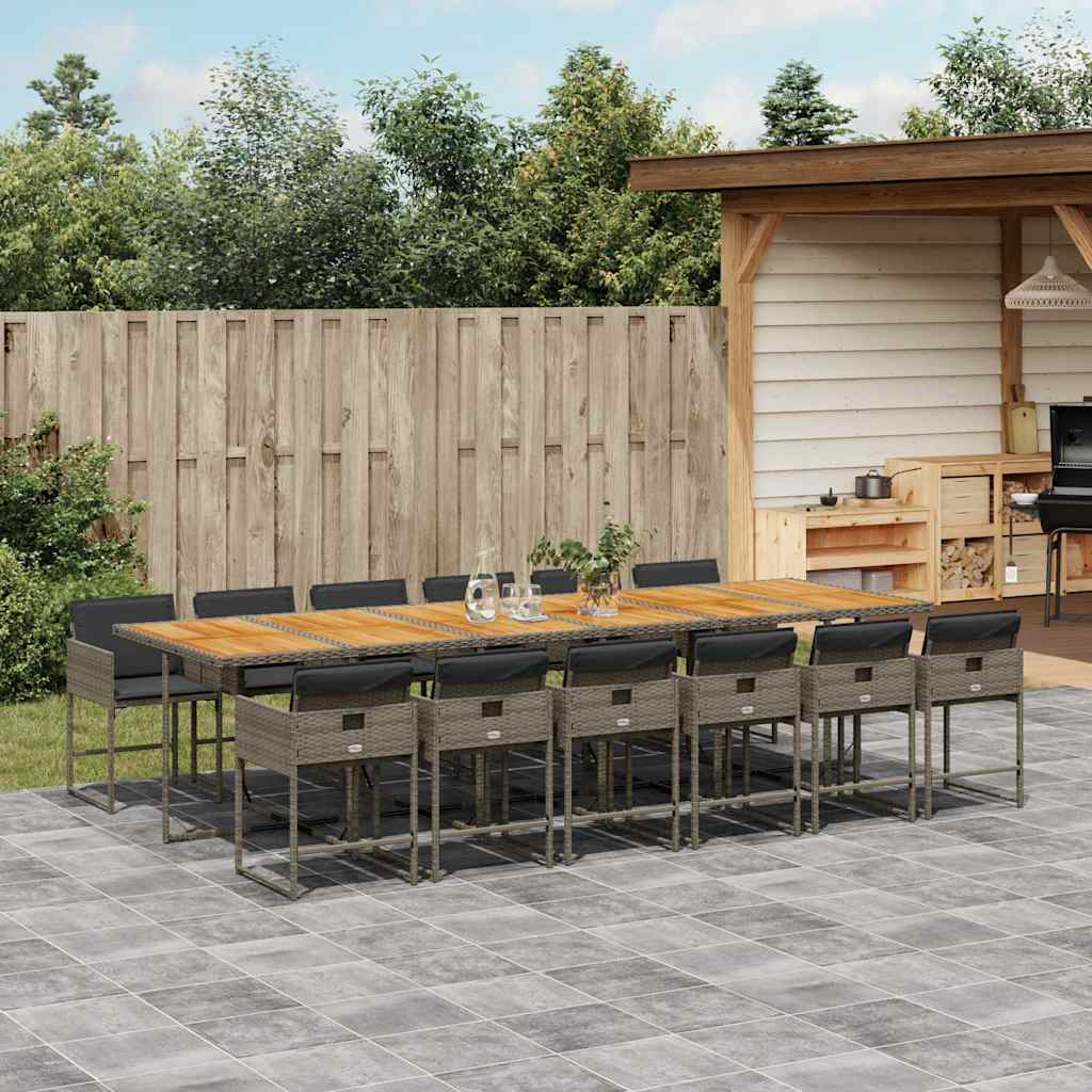 7-Delige Tuinset Met Kussens Poly Rattan