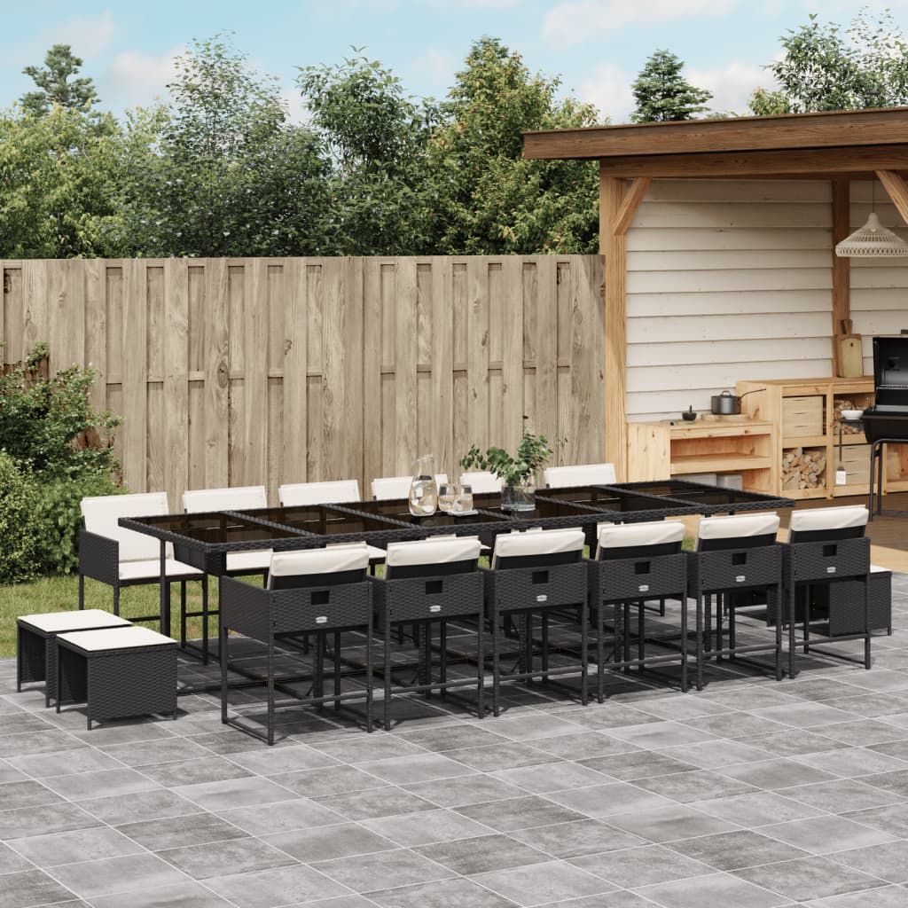 11-Delige Tuinset Met Kussens Poly Rattan
