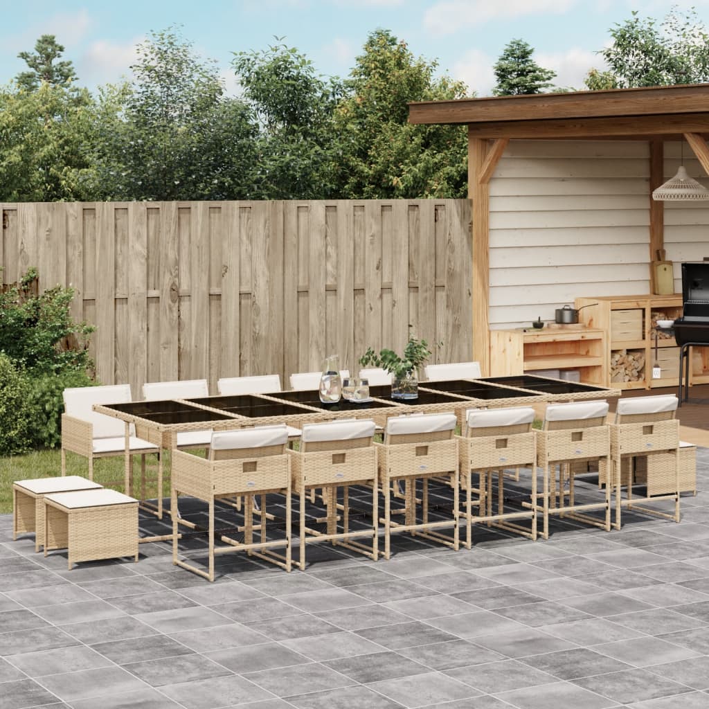 11-Delige Tuinset Met Kussens Poly Rattan