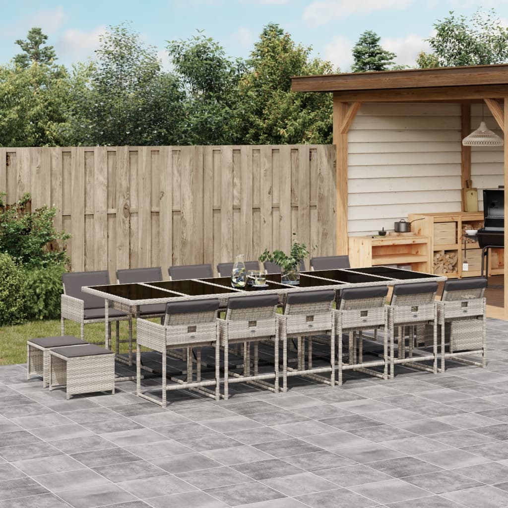 11-Delige Tuinset Met Kussens Poly Rattan