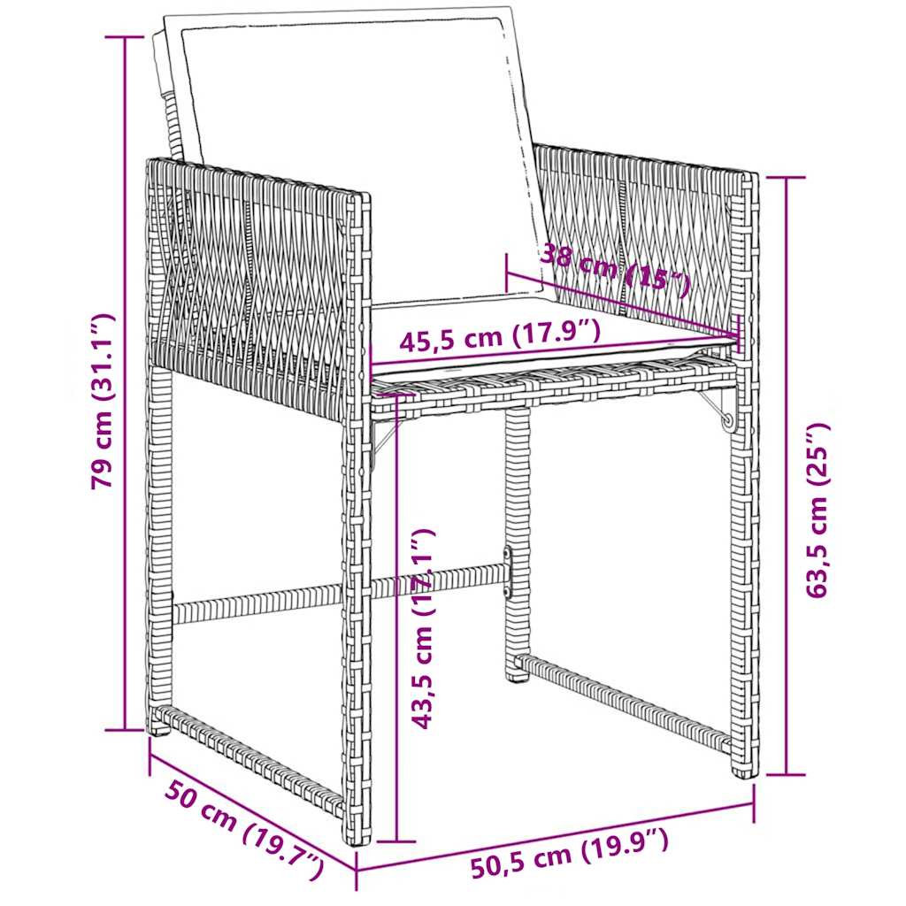 9-Delige Tuinset Poly Rattan
