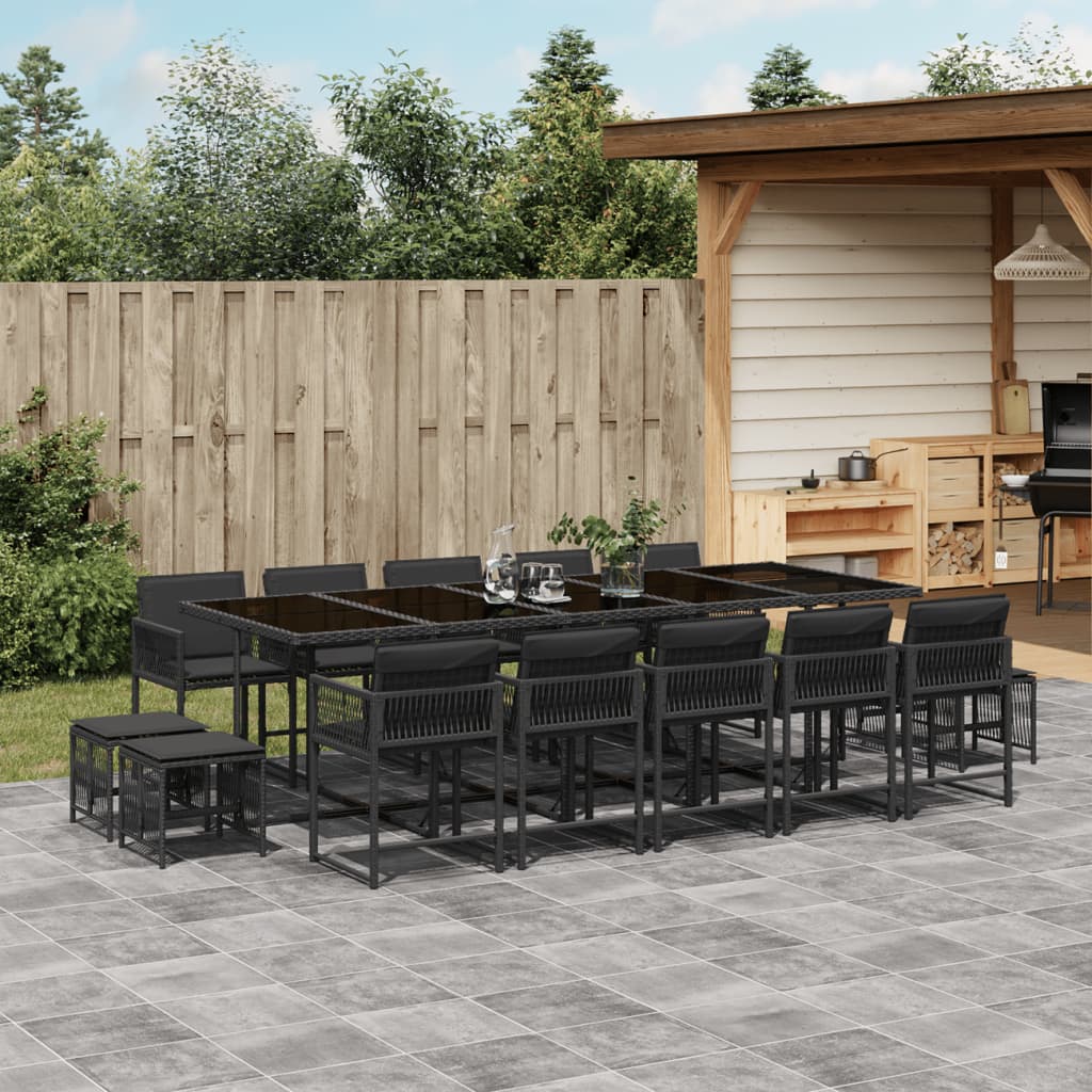 11-Delige Tuinset Met Kussens Poly Rattan