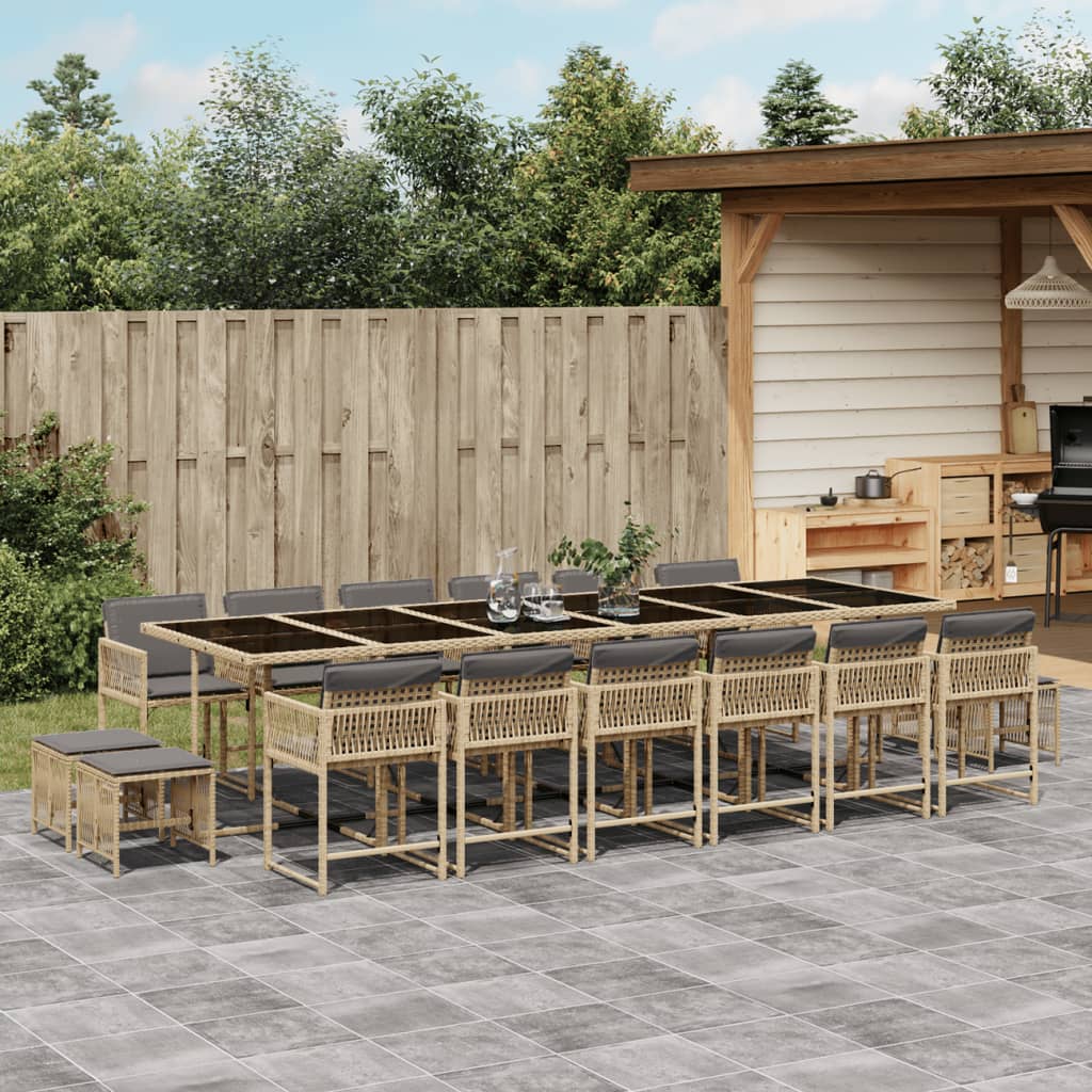 11-Delige Tuinset Met Kussens Poly Rattan