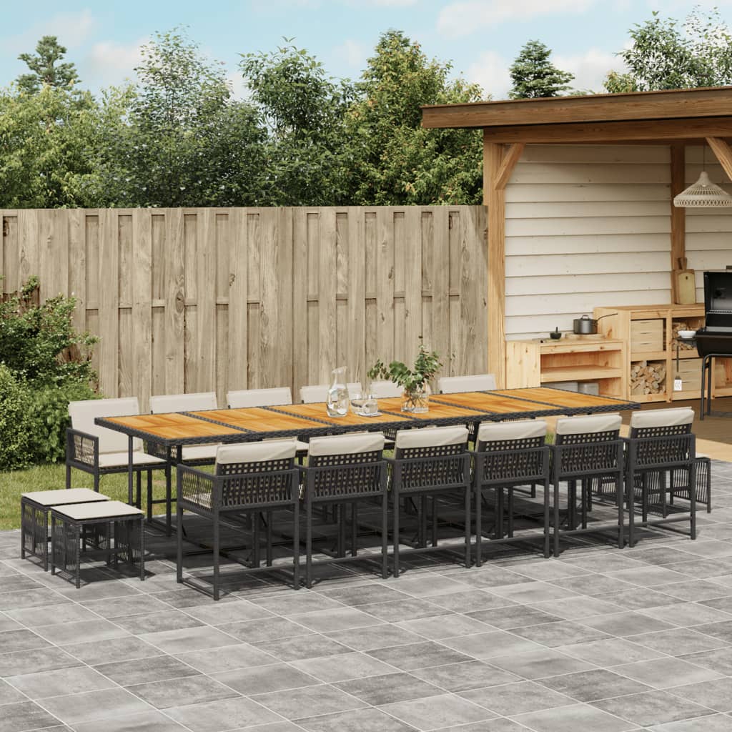 11-Delige Tuinset Met Kussens Poly Rattan