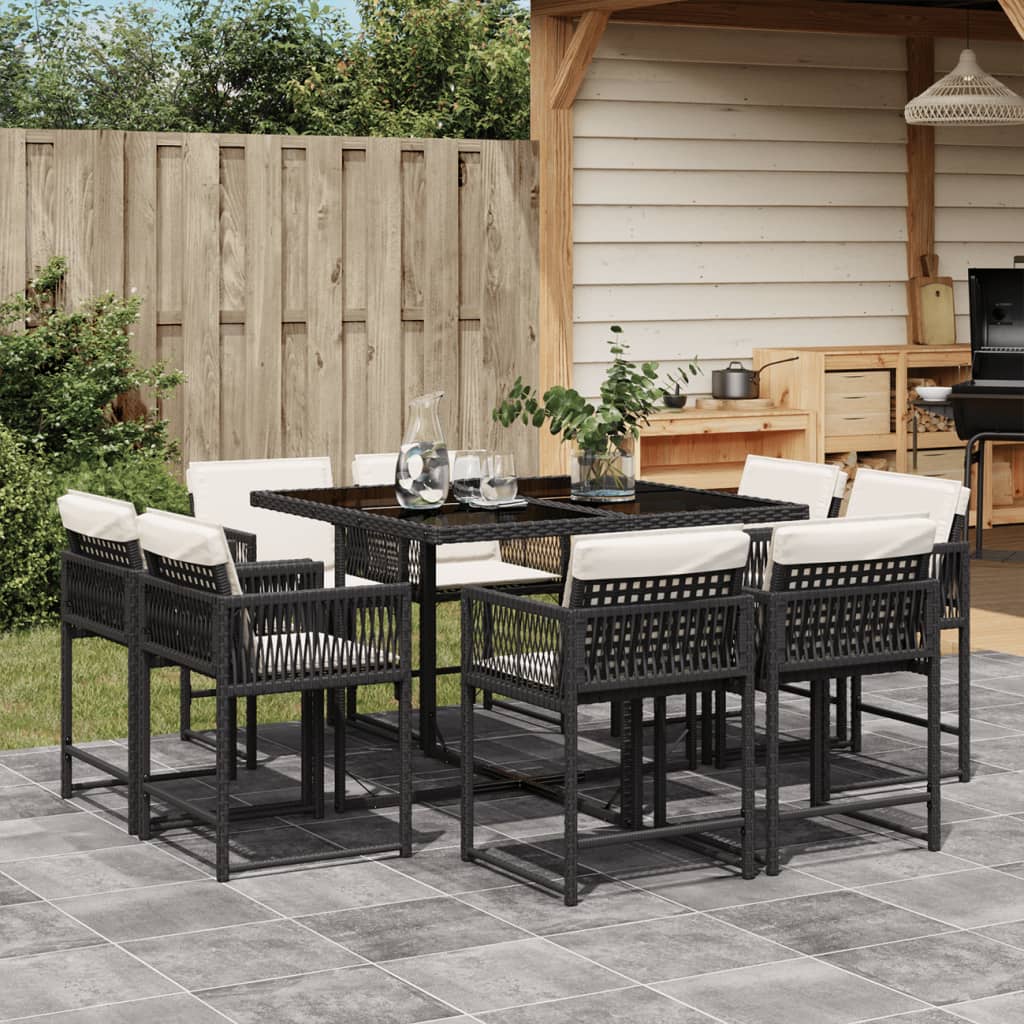 11-Delige Tuinset Met Kussens Poly Rattan
