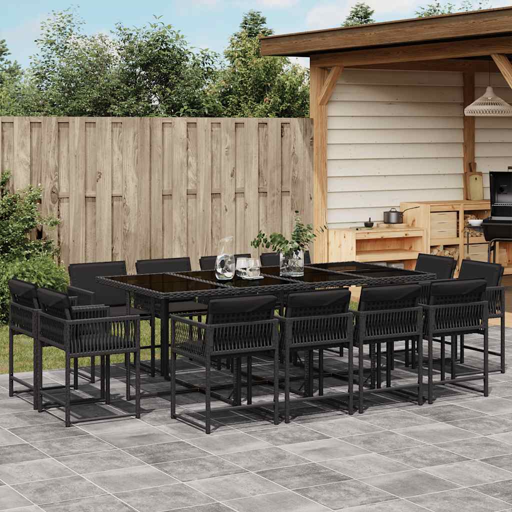 11-Delige Tuinset Met Kussens Poly Rattan