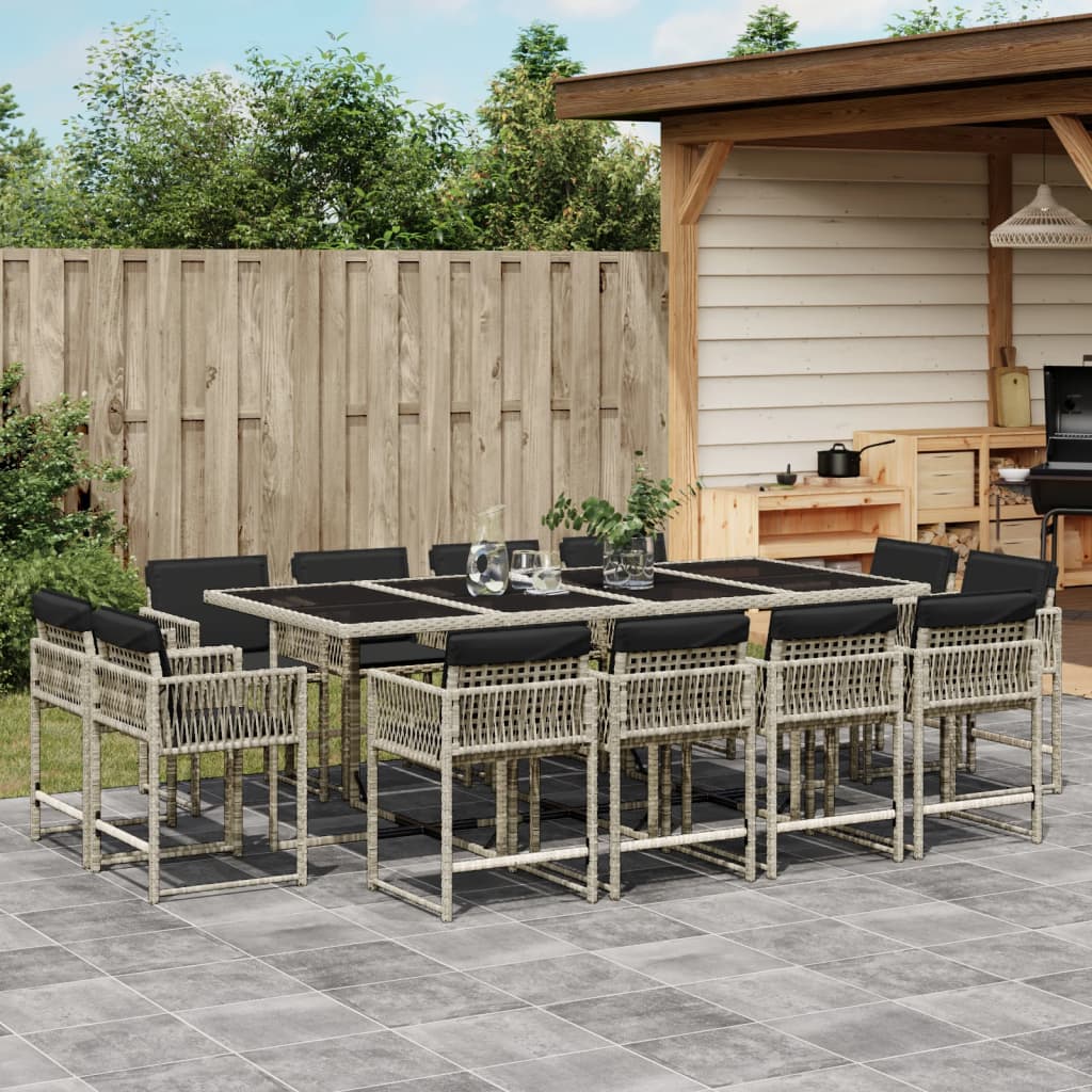 11-Delige Tuinset Met Kussens Poly Rattan