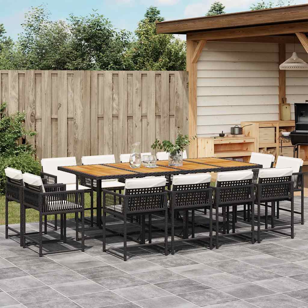 11-Delige Tuinset Met Kussens Poly Rattan