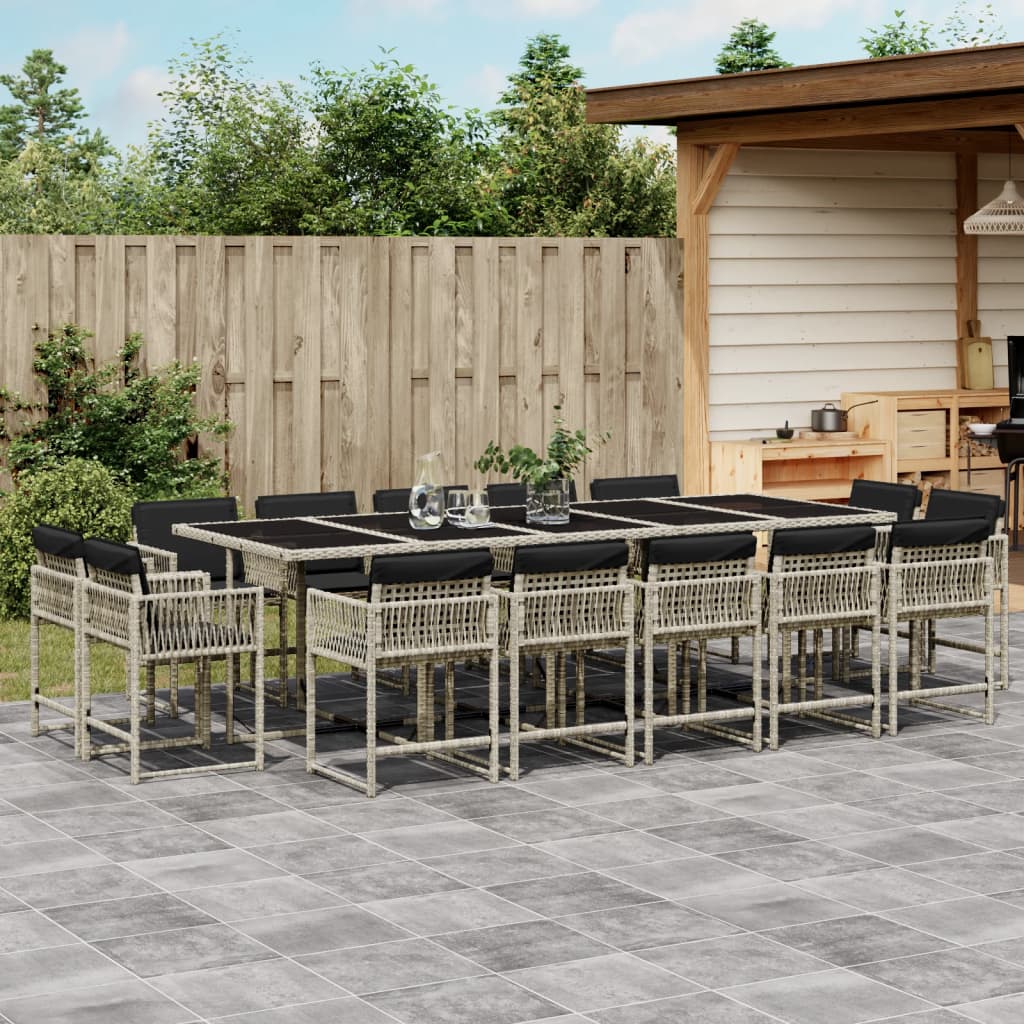 11-Delige Tuinset Met Kussens Poly Rattan