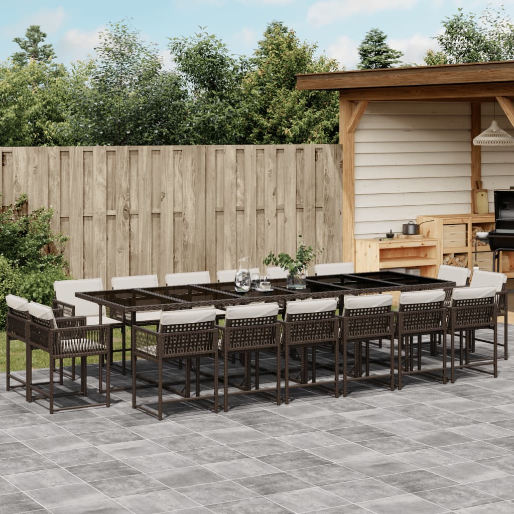 11-Delige Tuinset Met Kussens Poly Rattan