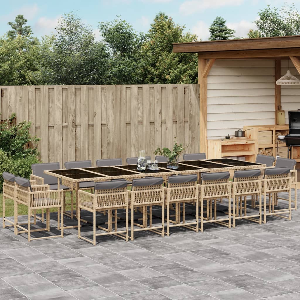 11-Delige Tuinset Met Kussens Poly Rattan