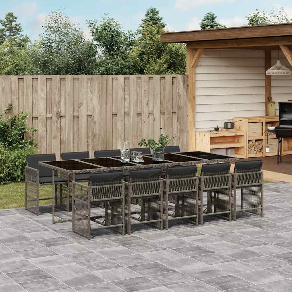 7-Delige Tuinset Met Kussens Poly Rattan