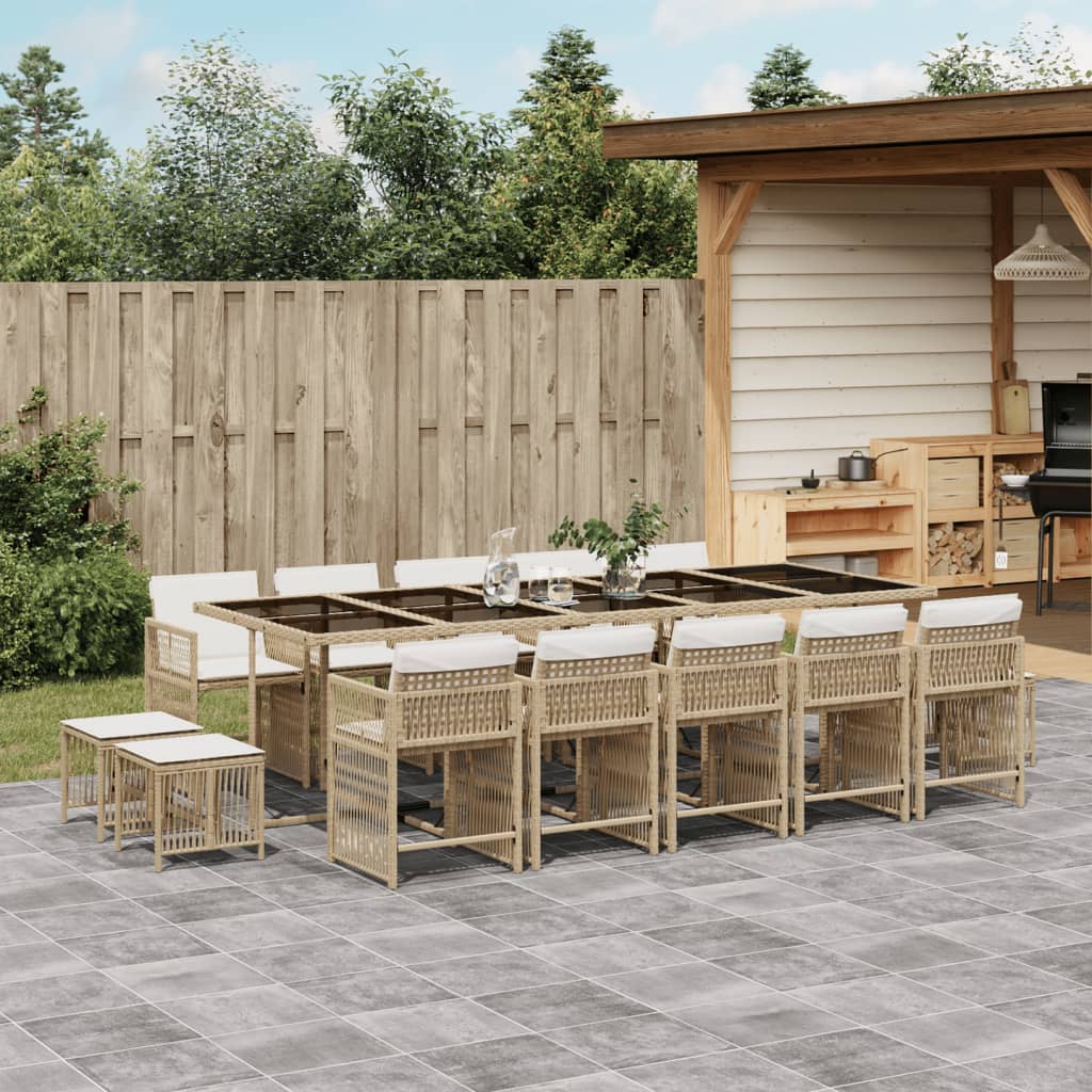 11-Delige Tuinset Met Kussens Poly Rattan