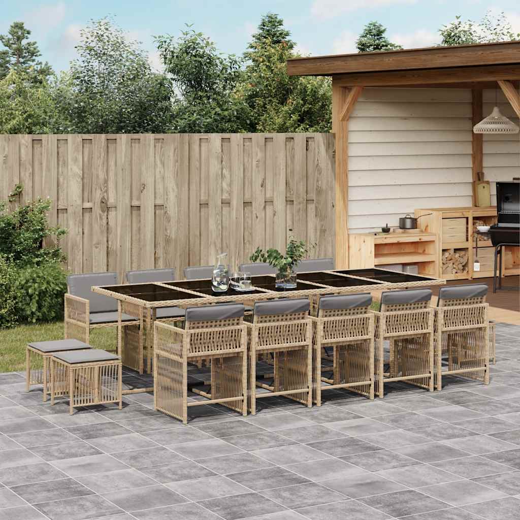 11-Delige Tuinset Met Kussens Poly Rattan