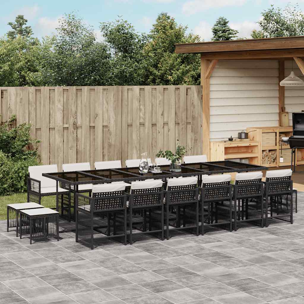 11-Delige Tuinset Met Kussens Poly Rattan