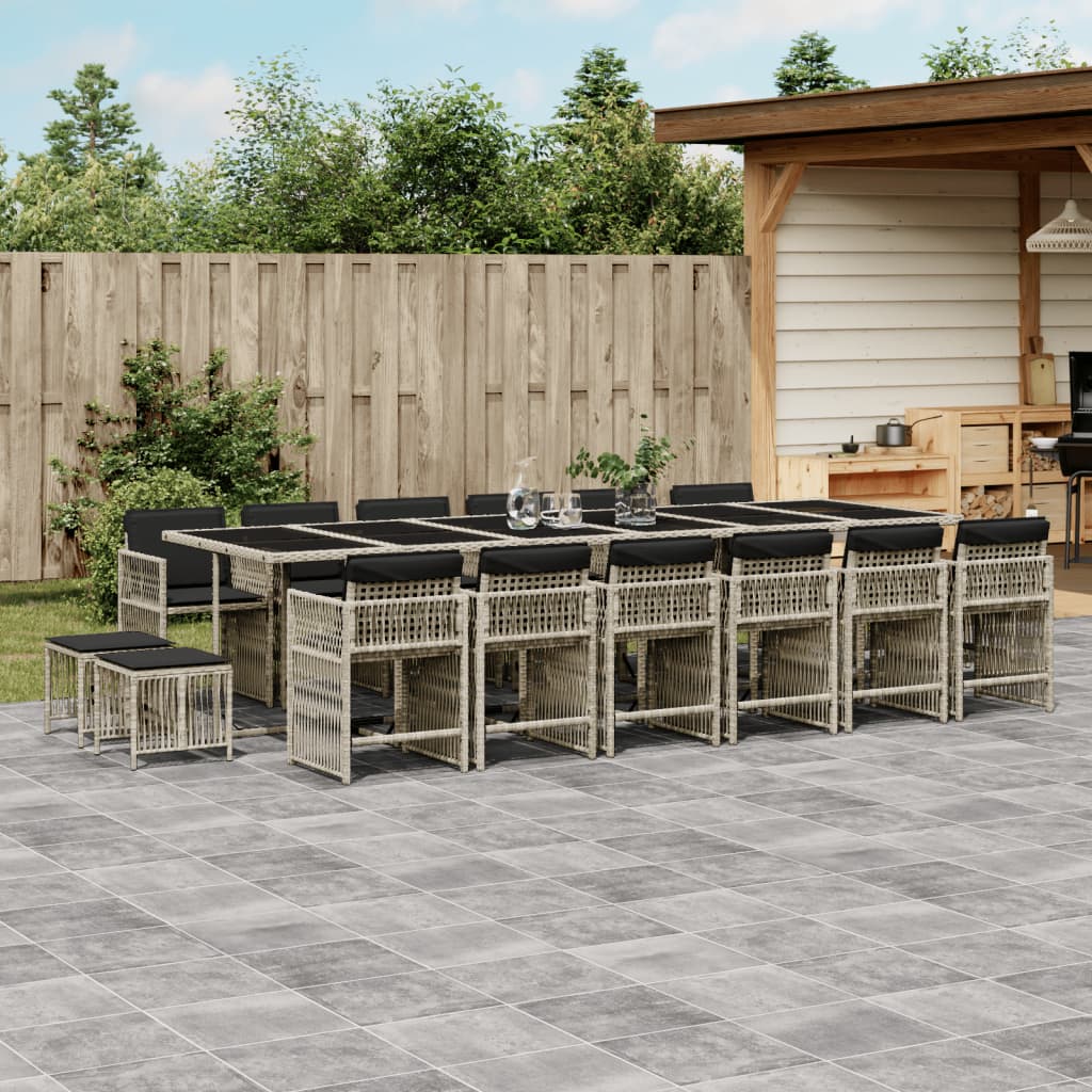 11-Delige Tuinset Met Kussens Poly Rattan