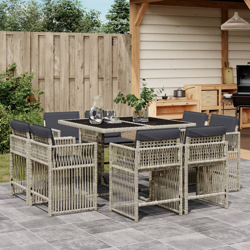 11-Delige Tuinset Met Kussens Poly Rattan