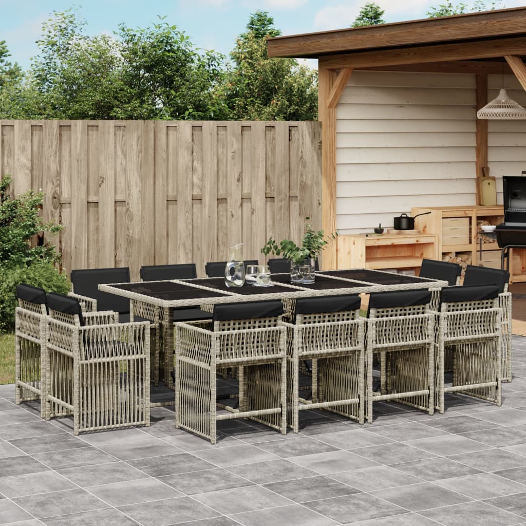11-Delige Tuinset Met Kussens Poly Rattan