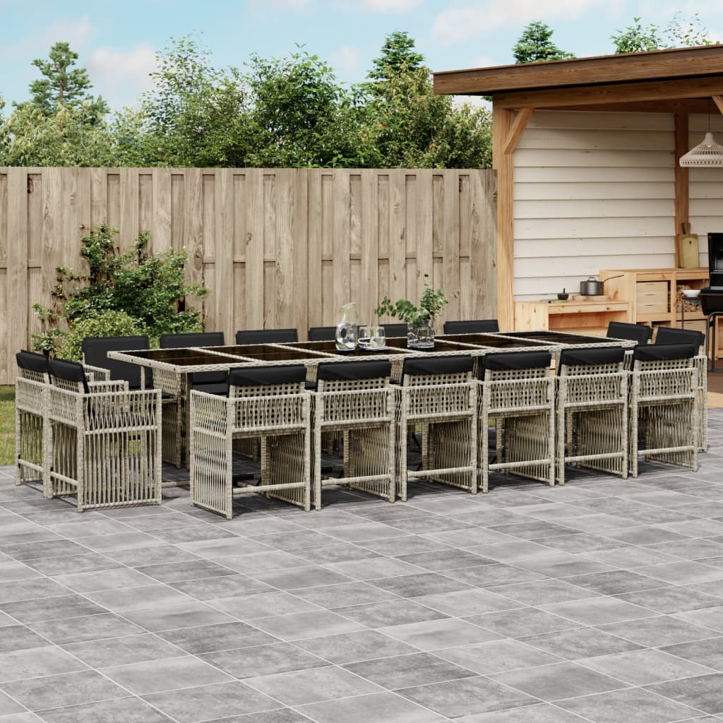 11-Delige Tuinset Met Kussens Poly Rattan