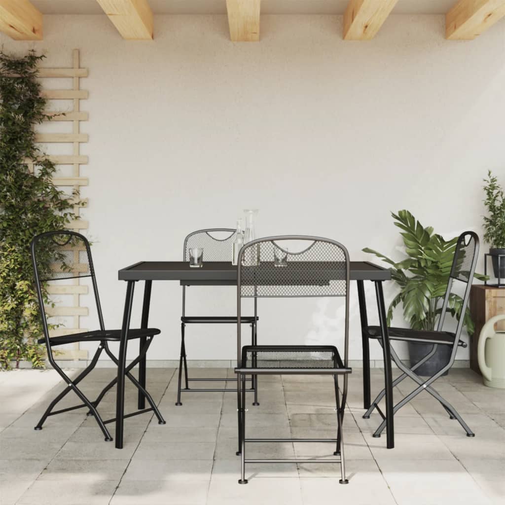 5-Delige Tuinset Metaalgaas Antracietkleurig