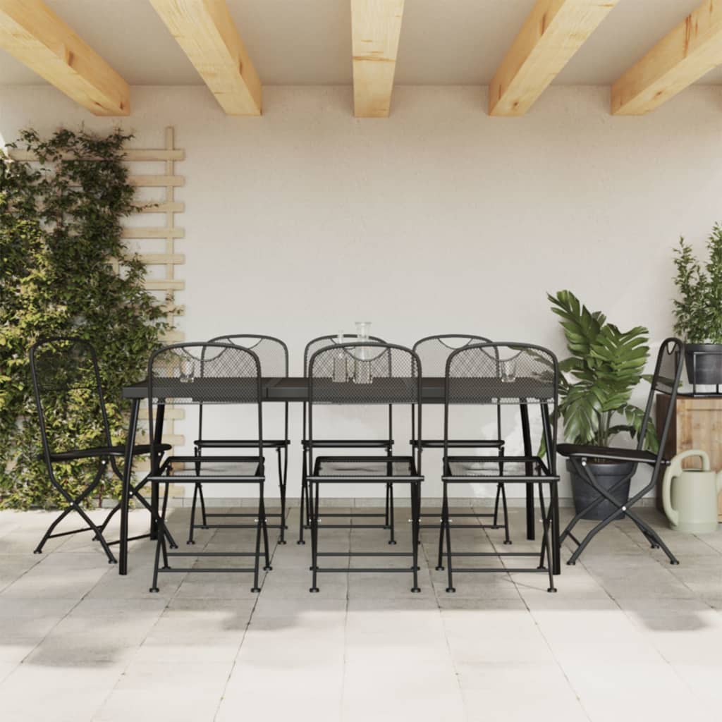 5-Delige Tuinset Metaalgaas Antracietkleurig