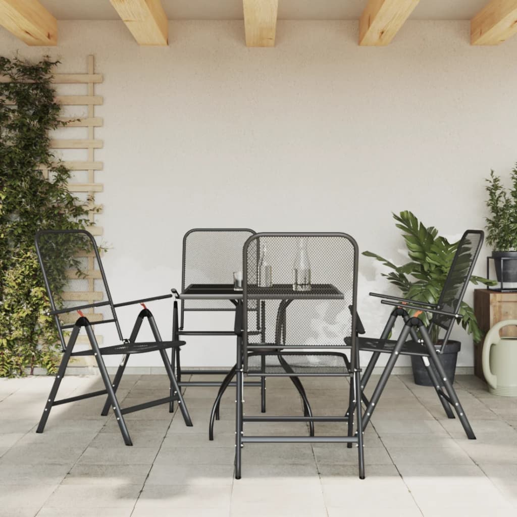 3-Delige Tuinset Metaal Gaas Antracietkleurig