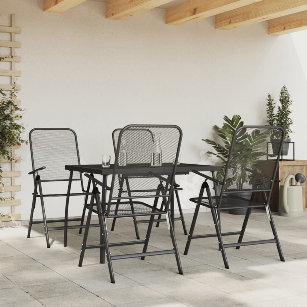 3-Delige Tuinset Metaal Gaas Antracietkleurig