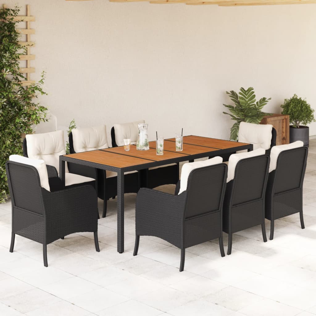 5-Delige Tuinset Met Kussens Poly Rattan
