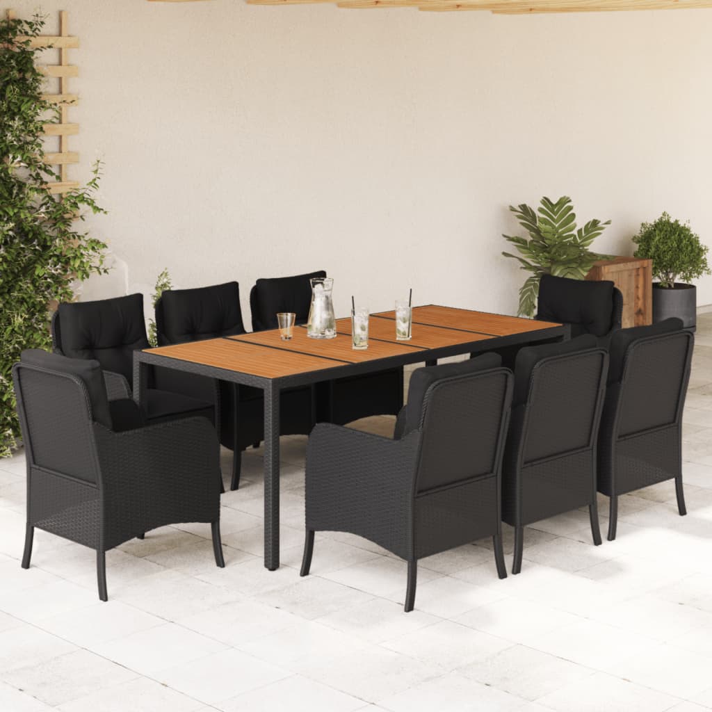 5-Delige Tuinset Met Kussens Poly Rattan