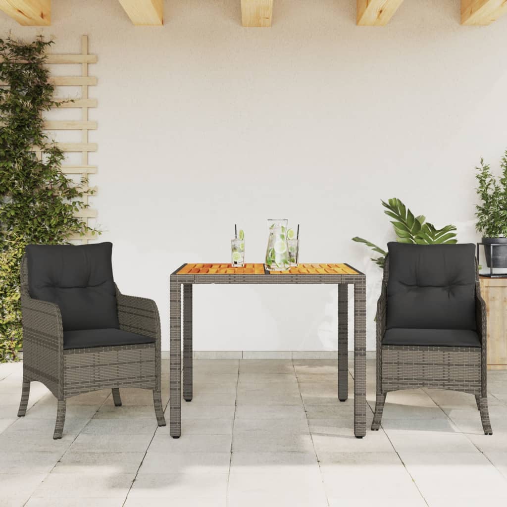 5-Delige Tuinset Met Kussens Poly Rattan
