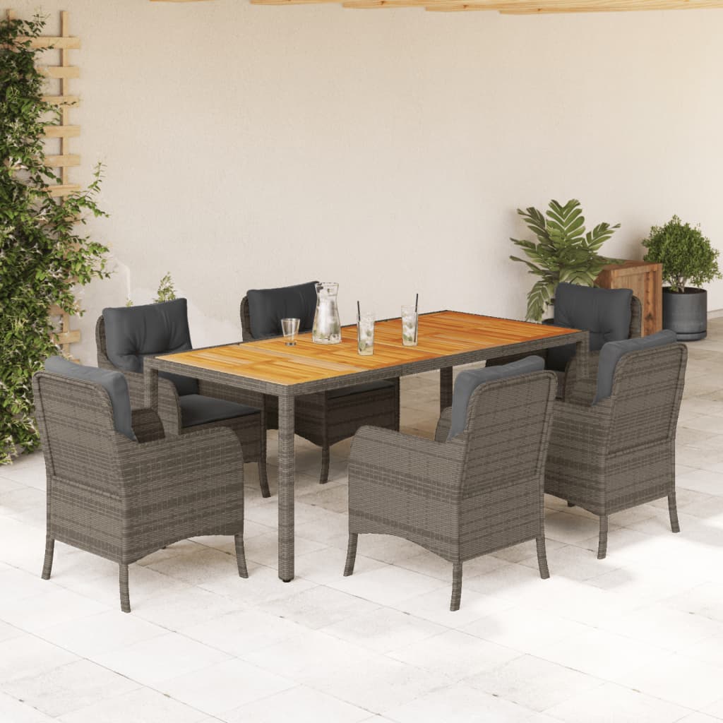 5-Delige Tuinset Met Kussens Poly Rattan