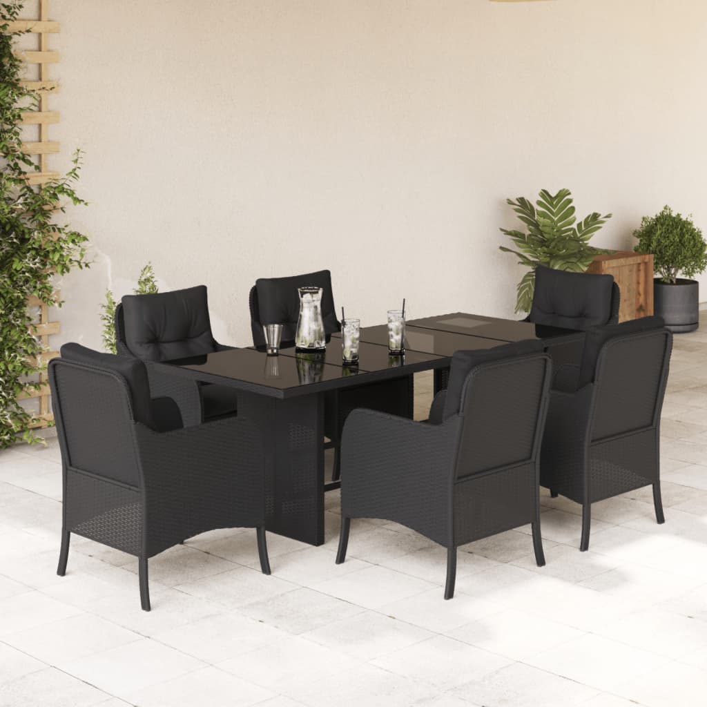 9-Delige Tuinset Met Kussens Poly Rattan