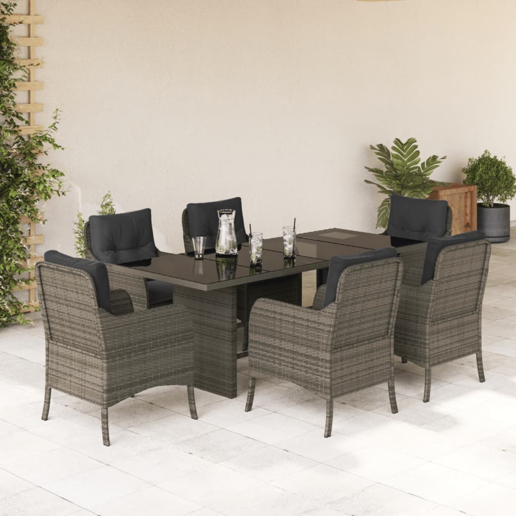 9-Delige Tuinset Met Kussens Poly Rattan