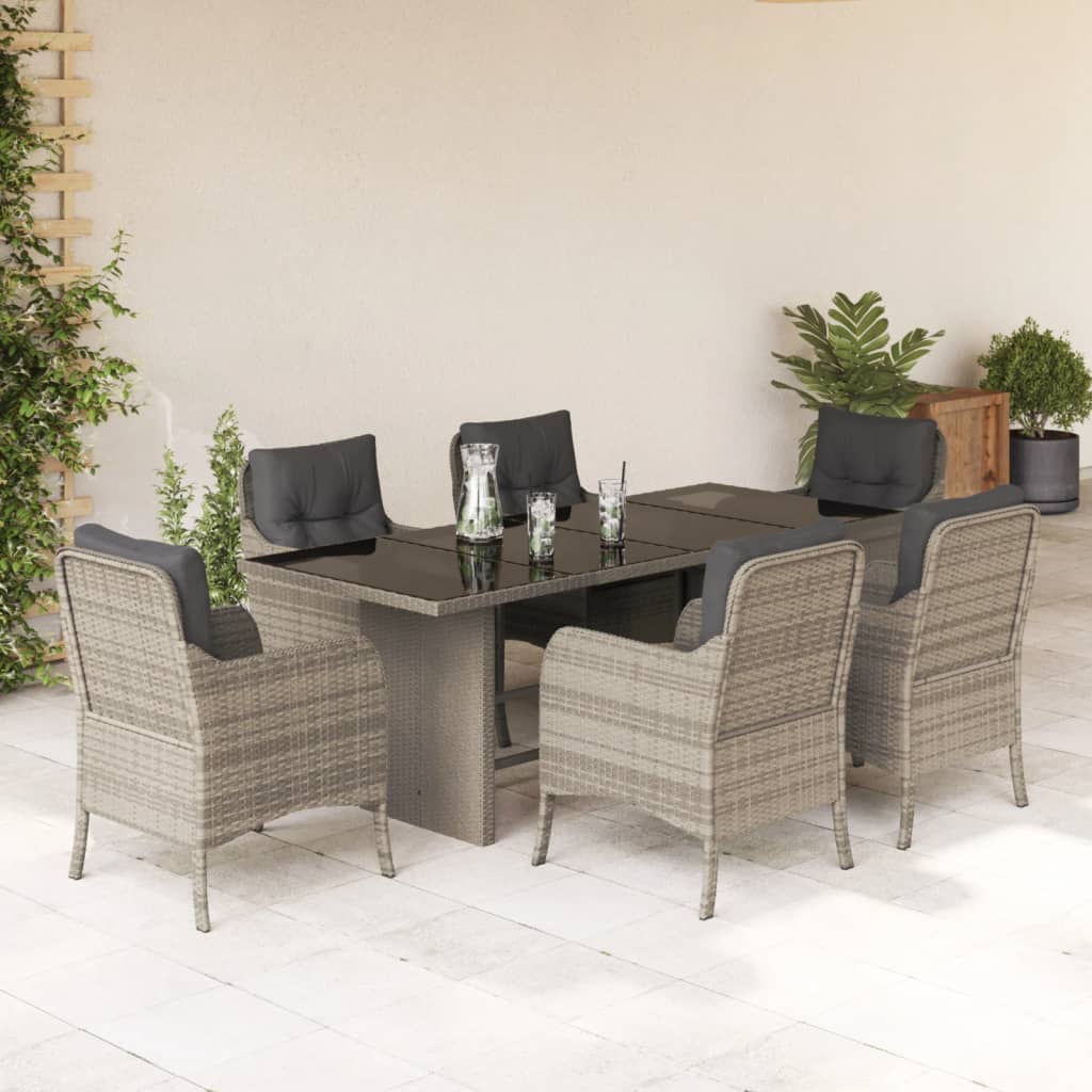 9-Delige Tuinset Met Kussens Poly Rattan