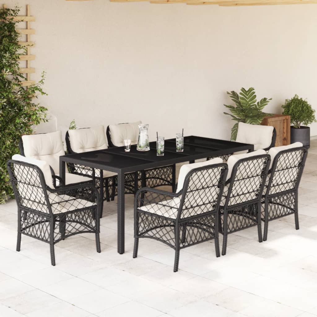 5-Delige Tuinset Met Kussens Poly Rattan