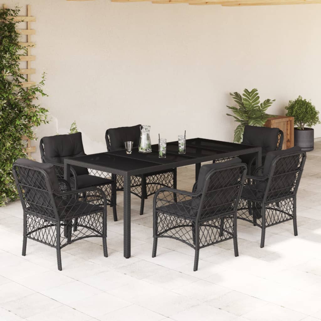 5-Delige Tuinset Met Kussens Poly Rattan
