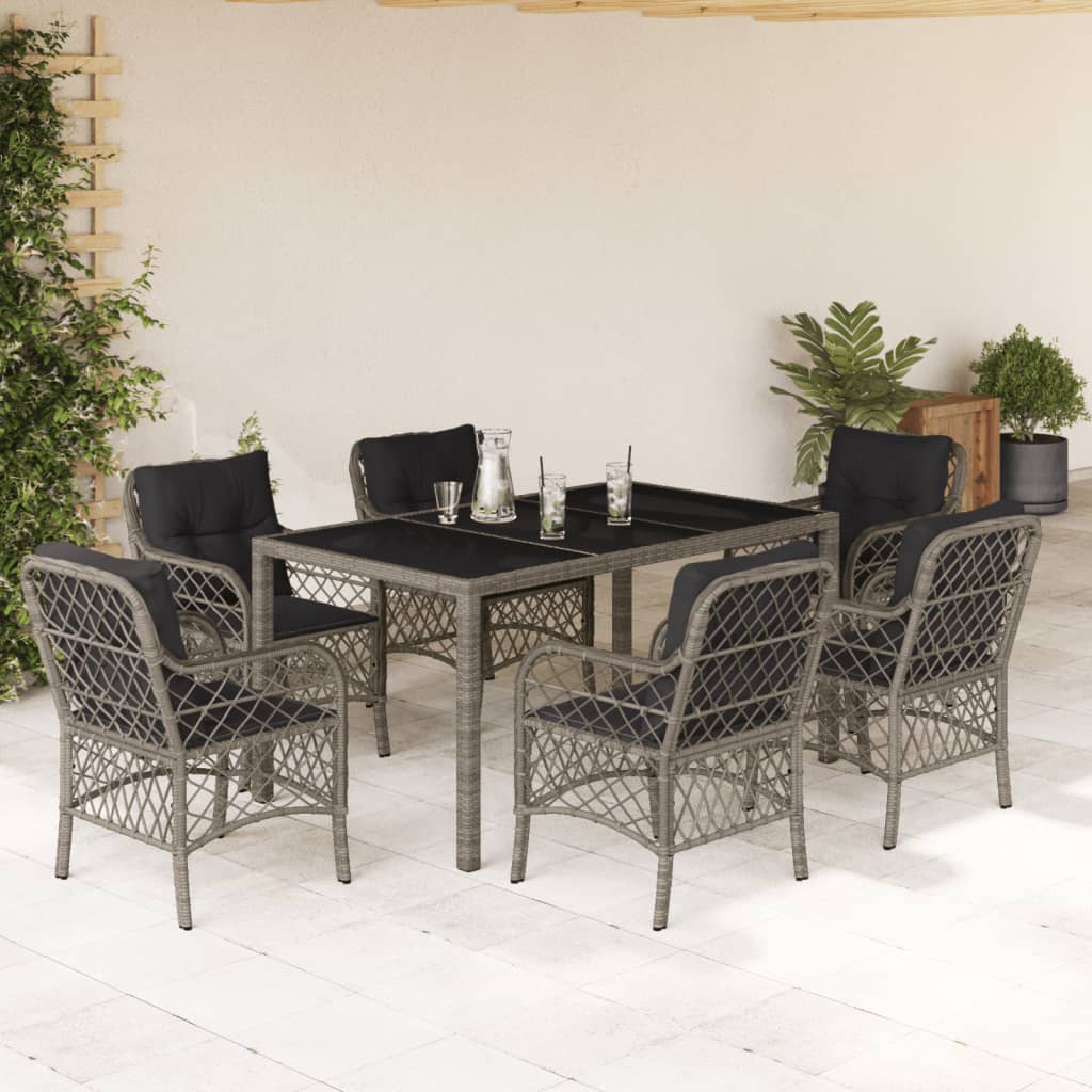 5-Delige Tuinset Met Kussens Poly Rattan