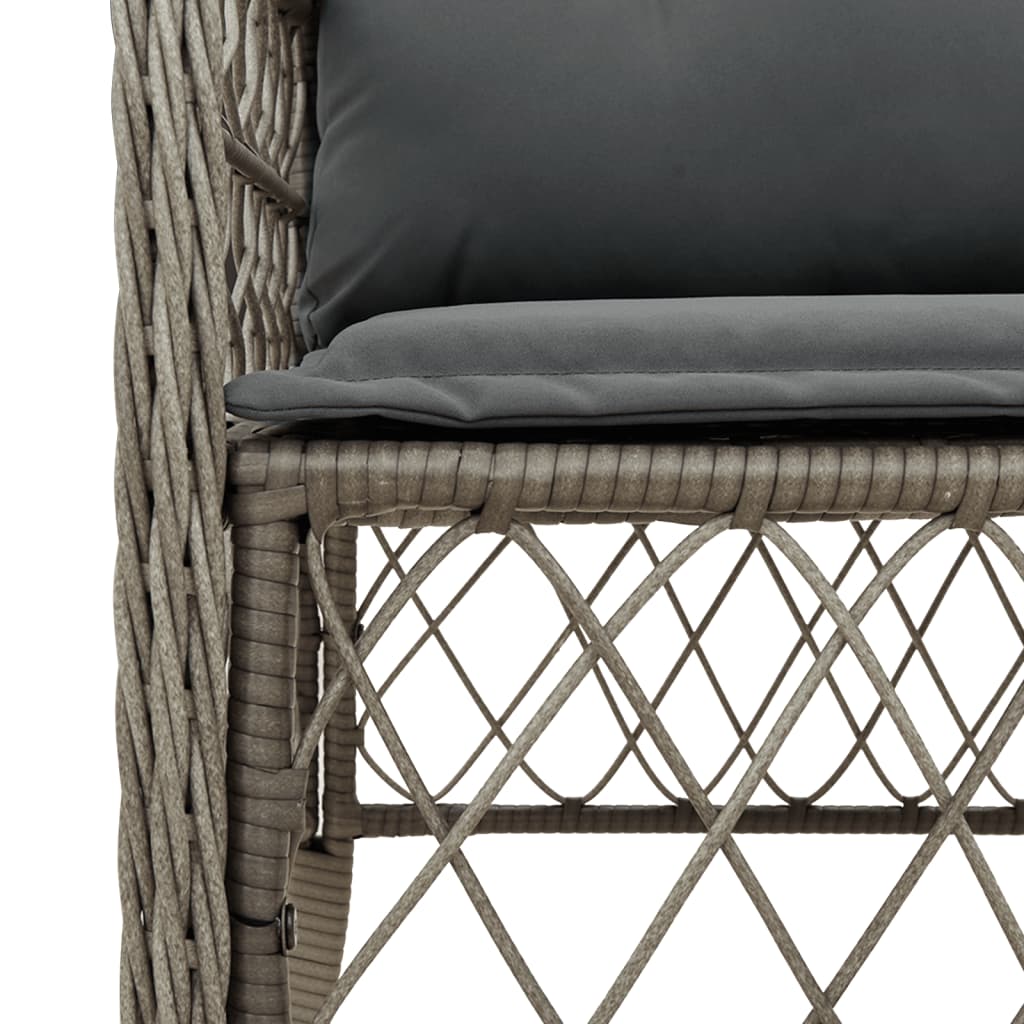 5-Delige Tuinset Met Kussens Poly Rattan